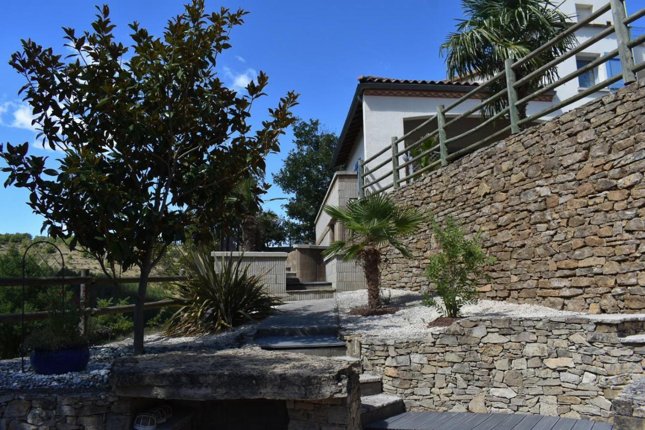 Chambre Au Calme Avec Spa Privatif Gratuit Sud Aveyron Les Palmiers Des Causses Saint-Rome-de-Tarn ภายนอก รูปภาพ